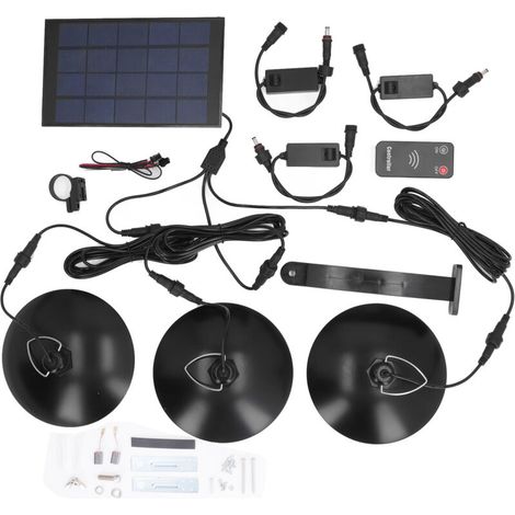 Solar LED Hanging Light with 3 Induction Heads, Warm White, Adjustable, IP65, Outdoor Lights for Patio, Barn, Path, Porch (1/5)