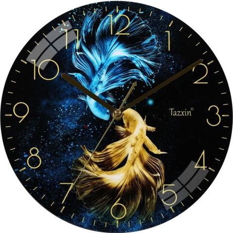 Silent Wall Clock Non coutil,Horloge Murale Moderne Silencieuse à Quartz 30cm Fonctionnant sur Batterie F (1/3)