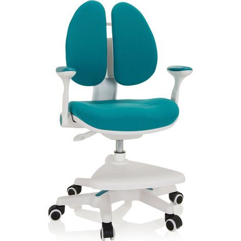 Chaise de bureau pour enfant KID WING Tissu bleu hjh OFFICE (1/5)