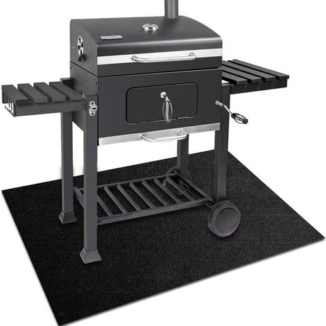 Tapis de Protection 127x91cm Tapis Barbecue Sol D'extérieur Tapis de Gril Anti Feu BBQ Tapis Réutilisable Facile à Nettoyer Étanche Tapis de Foyer pour Pelouse Patio