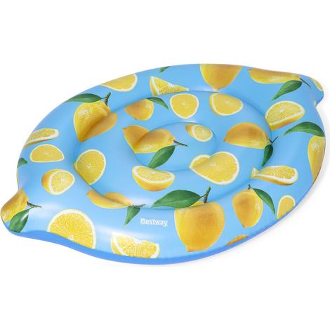 Bestway scentsational lemon luftmatratze gelb blau 176x122 cm (1/5)