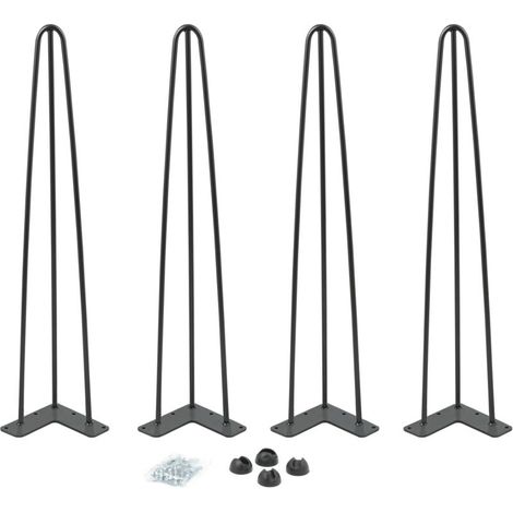 Ensemble de quatre plaques en acier de 72 cm – design industriel moderne – comprenant une plaque de fixation – diamètre du fil : 10 mm (1/5)