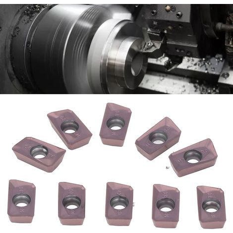 Porte-fraises en carbure indexable CNC 10 pièces, revêtues de carbure, outil de coupe pour tour à métaux APMT1604PDER-M2 (1/5)