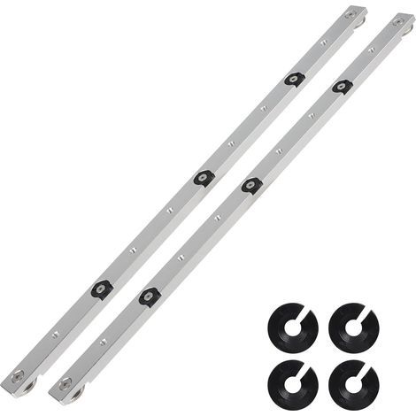 2 x Barre Coulissante pour Glissière à Rainure en T. 9.5 x 19 x 450 mm. Coulisseau en Aluminium de Guide à Coupe d’Onglet pour Scie à Table. Perceuse de Table. Scie à Ruban. Menuiserie (1/5)