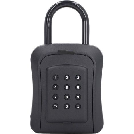 Boîte de verrouillage de clé Mur à six chiffres combinaison de mot de passe de mot de passe de rangement clé de rangement résistant à la rouille résistante pour les agents (Type de mot de passe)