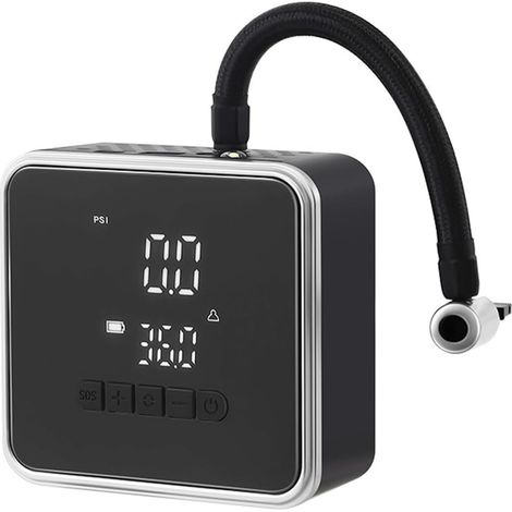 Compresseur d'air portable 150 PSI, pompe à pneus électrique sans fil avec affichage numérique, mini pompe à air pour voiture, vélo et ballons (1/5)