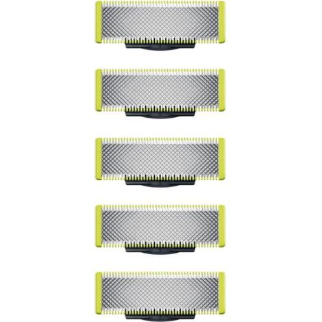 Applicable à OneBlade - Lames de rechange. pour rasoir/tondeuse électrique OneBlade. acier inoxydable robuste. taille. stylisation et rasage. lot de 5