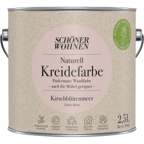 Schöner Wohnen Naturell Kreidefarbe 2,5 Ltr. Kirschblütenmeer zartes Rosa
