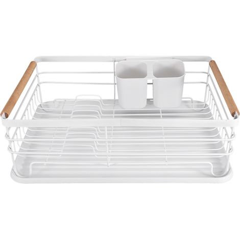 Multifunktionaler Geschirrabtropfer, Ablage, Organisationsabtropfer (weiß) (1/5)