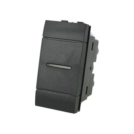 Interruttore Assiale 1P 10A 230V Nero Compatibile Bticino Living SD80011