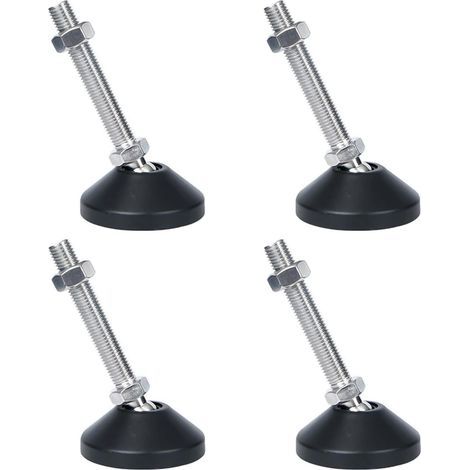 4Pcs M16 Pieds de nivellement, pieds filetés réglables, pieds pivotants antidérapants pour meubles, pieds de nivellement pour machines robustes pour établi(D60M16200) (1/5)