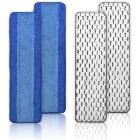 Convient aux lingettes Bona - Lingettes plates Bona - Tapis adhésif 46 cm - Accessoires en microfibre - Lot de 4 - 46 x 13 cm (1/4)