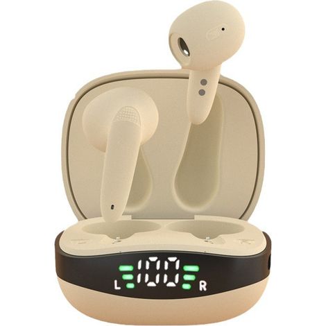 JS59 Custom Mold Neue TWS Kabellose Dual-Ear Touch-Steuerung Geringer Stromverbrauch Ledertextur Stereo 5.1 Bluetooth-Kopfhörer -- BH28 Hautton (1/4)