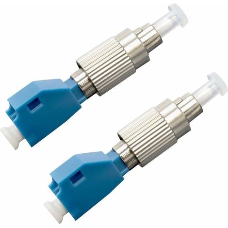 Adaptador de fibra óptica, conector de fibra óptica, FC macho de 2,5 mm a LC hembra de 1,25 mm, adaptador de cable de fibra óptica, 2 piezas (1/5)