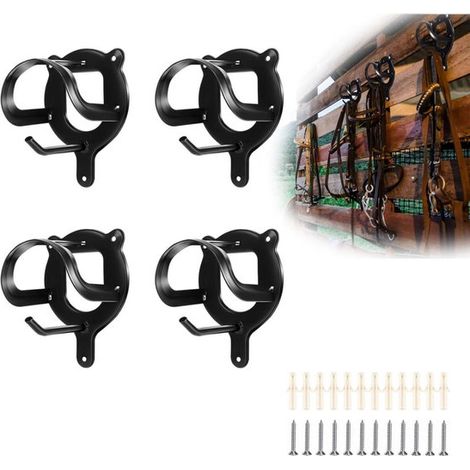 Zaumzeughaken – 4er-Pack – Haken – Wandhaken – Wandmontage – Pferdehaken – Geeignet für Ställe (1/5)