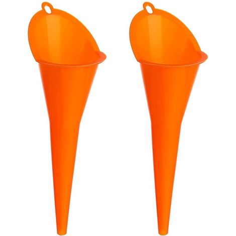 Set di 2 imbuti multifunzionali a tenuta stagna - Imbuti in plastica a collo lungo per il riempimento con olio motore, lubrificanti, acqua, gasolio, cherosene e altri liquidi (1/4)