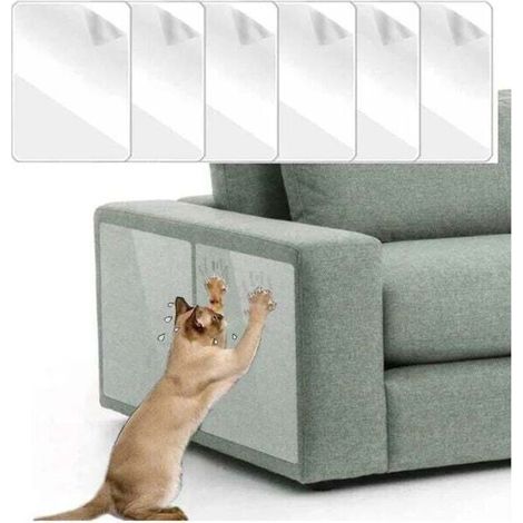 6er-Set Kratzschutz für Sofas, 45 cm x 20 cm. Transparenter Kratzschutz für Möbel und Sofas. (1/4)