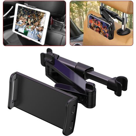 Support Tablette Voiture - Support Tête D'Appui Réglable 360° - Compatible Smartphones Tablettes Switch - Pour Siège Arrière - 1 Pièce (1/5)