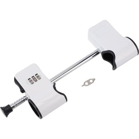 serrure de porte-Verrou de Porte Française à Code 3 Digits avec Barre Anti-Vol Retractable en Acier Allié (1/5)