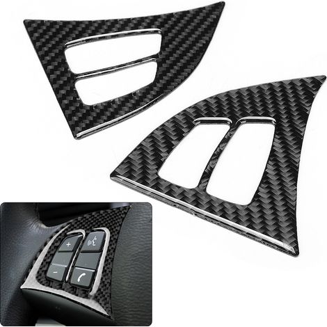 2-teiliger Lenkradbezug aus Kohlefaser für Linkslenkerfahrzeuge, kompatibel mit BMW E70 X5 2008-2013