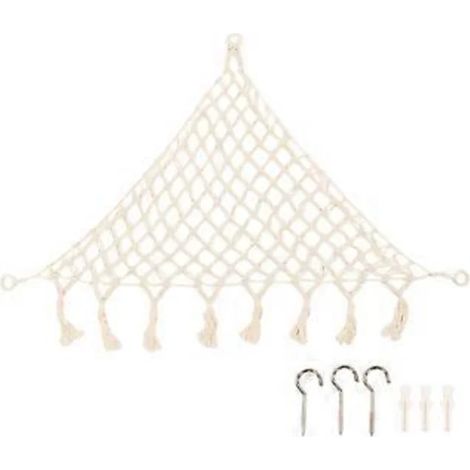 Filiyano-Hamac pour peluches, tricoté à la main, style bohème, en corde de coton, hamac en peluche polyvalent pour le rangement des jouets en peluche (1/2)