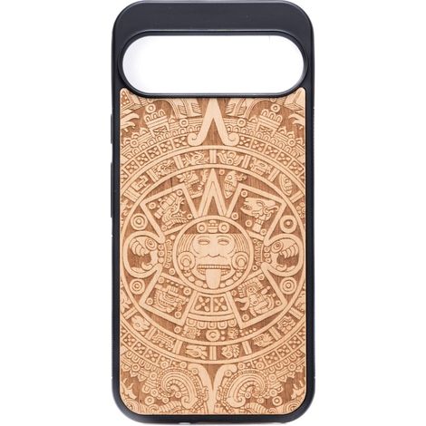 Bewood Holzhülle für Google Pixel 10 / 10 Pro AZTEC CALENDAR ANIEGRE (1/2)
