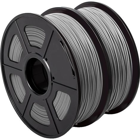 Filamento per stampante 3D, PLA Plus, avvolto ordinatamente, grigio (1/2)