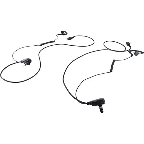 Oreillette filaire pour talkie-walkie, 2 pièces, écouteur avec câble à ressort et micro haute définition intégré, casque d'intercom professionnel (1/5)