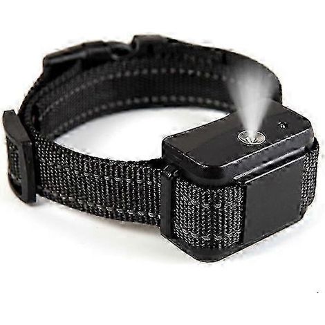 WELLTURN B490 wiederaufladbares und wasserdichtes automatisches Antibellhalsband für das Hundetraining (schwarz)