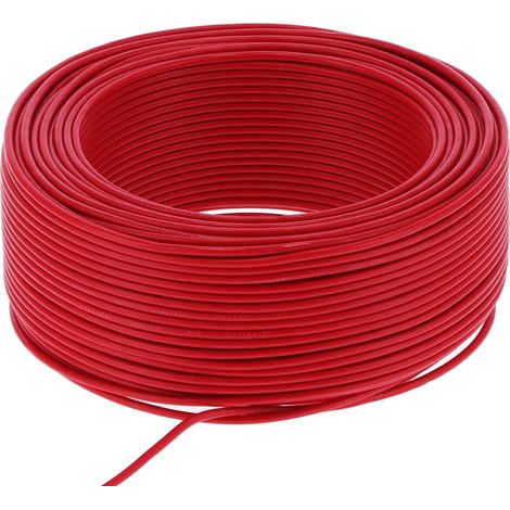 Kupfer-PVC-isoliertes Kabel, 19-adrig, elektrischer Draht BVR-1x2,5, 100 Meter, rot, AC 450 V (1/5)