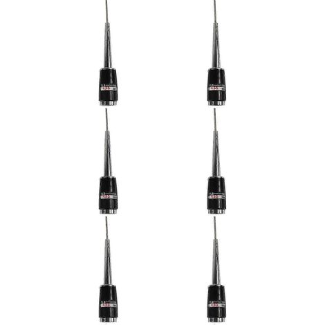6X Détails de l'antenne radio mobile UHF 400-470 MHz 200 W 5,5 dB SL-16 PL-259 argentée (partie supérieure) WHBYV (1/4)