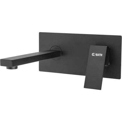 Badewannenarmatur aus Messing/Zink, Schwarz, Warm-Kaltwasser, Einhandgriff [QLI-FA-4302] (1/5)