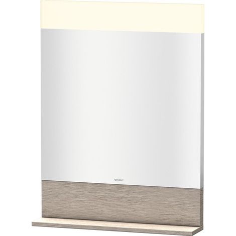 Specchio Duravit VERO con illuminazione e mensola 800x600x142mm rovere cashmere
