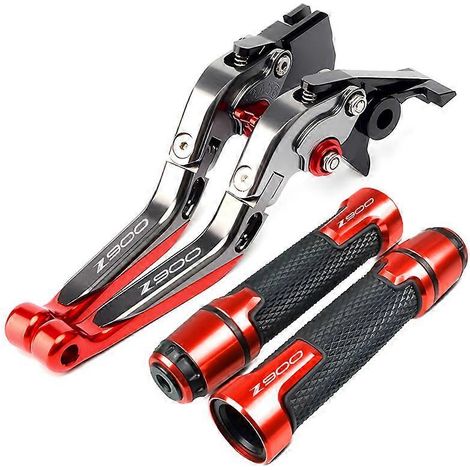 Aplicable a Kawasaki Z900 Z 900 2017-2022 2020 2021 Juego de palancas de freno y embrague CNC para motocicleta, con manillar plegable ajustable y protectores (E) (1/5)