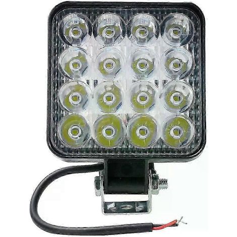 1 Stück LED-Arbeitsscheinwerfer 48W Offroad, 12V Mini-Lampe, Nebelscheinwerfer, 16LED, passend für ATV, Traktor, Anhänger – JXLGV (1/5)