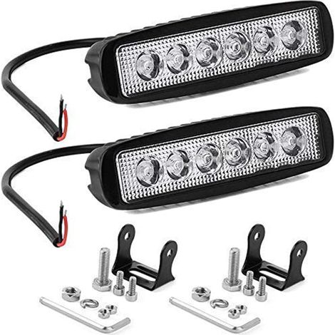 STK LED-Arbeitsscheinwerfer 15 cm 6'' 18 W LED-Flutlicht 12 V 24 V Wasserdicht IP67 Spot LED Bar LED-Nebelscheinwerfer für 4x4 Auto LKW Traktor SUV Boot Quad Fahrzeug