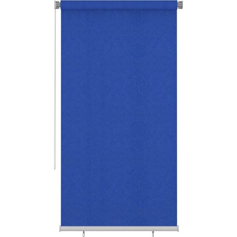 vidaXL Store roulant d'extérieur 125 (l) x 230 (H) cm bleu HDPE (1/5)