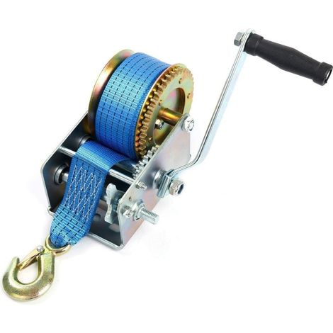 Treuil Manuel avec Bleu Polyester Cordon à Bergung Treuil Bateau Treuil (10m 2500lbs) (1/5)