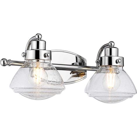 Wandlampe Badezimmerleuchte Wandleuchte Spiegellampe IP44 Chrom 2-flammig (1/5)