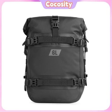 Cocosity sac de cadre latéral de moto 6L Sac de pare-chocs de moto étanche 6L sac de cadre latéral de moto sac de auto embase Noir (1/5)