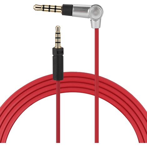 Câble de rechange pour écouteurs Sennheiser Momentum - Rouge, Compatible Android et iPhone (1/5)
