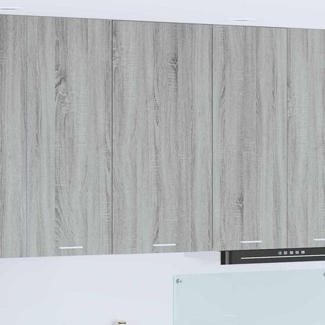 Hängeschrank mit Speicher Grau Sonoma und Weiß 50 x 31 x 100 cm