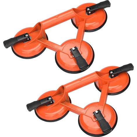 2-PAK Ventosa per vetri, maniglia potente fino a 130 kg, set 2 pz (1/5)