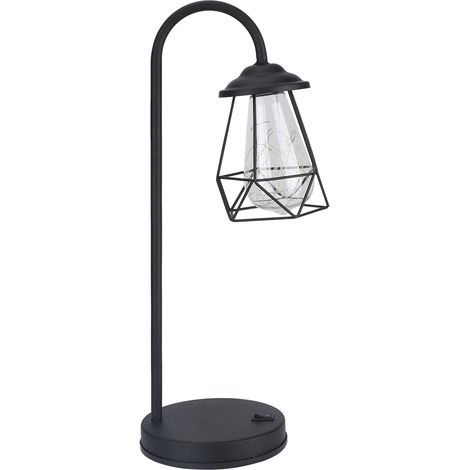 1 Lámpara de mesa, LED de 4 colores, estilo retro, enchufe USB, para dormitorio, sala de estar, oficina (1/5)