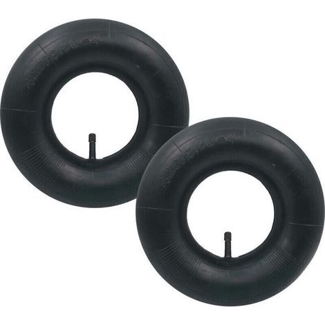 Chambre À Air - Valve Droite TR-13 - Pour Pneu 4.10/3.50-4 - Compatible Brouette Chariot Tondeuse - 2 Pièces (1/5)