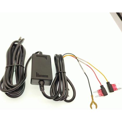 Kit di cablaggio per tachigrafo, cavo di alimentazione USB-C, kit di cablaggio per auto USB, linea di riduzione della protezione delle bombole da 12 V/24 V a 5 V, linea di monitoraggio del parcheggio 