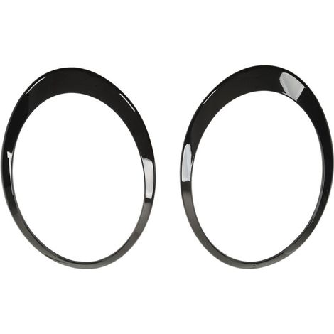 2er Set Glänzendes Schwarz Scheinwerferumrandung für Cooper Clubman F54 S JCW 2015-2022 (1/4)