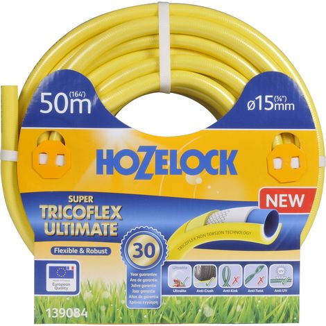Tuyau d'arrosage Super Tricoflex Ultimate - HOZELOCK - Tuyau diam 15mm 50m - Garantie 30 ans