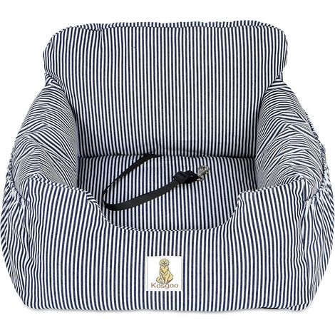Siège auto pour petit chien, amovible, lavable, avec poches, bleu (1/5)