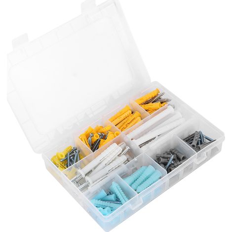 Chevilles pour cloisons sèches, conception à structure rotative, technologie antirouille durable, vis autotaraudeuse pour stores sécurisés (1/5)